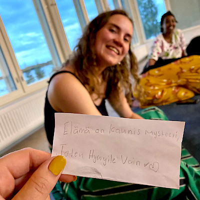 Hanna-Mari Leimola opiskelee opinto- ja uraohjausta Itä-Suomen yliopistossa Joensuussa. Kuva: Matida Mässeli. 